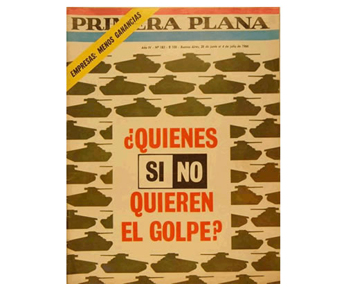 primera plana y el golpe